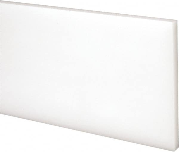 Made in USA - 2 Ft. Long x 3 Inch Wide x 1/4 Inch High, Acetal, Rectangular Plastic Bar - Natural - Americas Industrial Supply