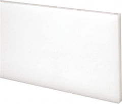 Made in USA - 2 Ft. Long x 3 Inch Wide x 1/4 Inch High, Acetal, Rectangular Plastic Bar - Natural - Americas Industrial Supply