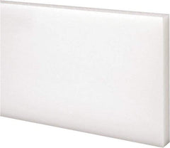 Made in USA - 1 Ft. Long x 3 Inch Wide x 3/8 Inch High, Acetal, Rectangular Plastic Bar - Natural - Americas Industrial Supply