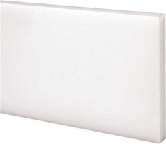 Made in USA - 4 Ft. Long x 3 Inch Wide x 3/8 Inch High, Acetal, Rectangular Plastic Bar - Natural - Americas Industrial Supply