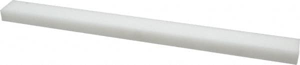 Made in USA - 1 Ft. Long x 1 Inch Wide x 1/2 Inch High, Acetal, Rectangular Plastic Bar - Natural - Americas Industrial Supply