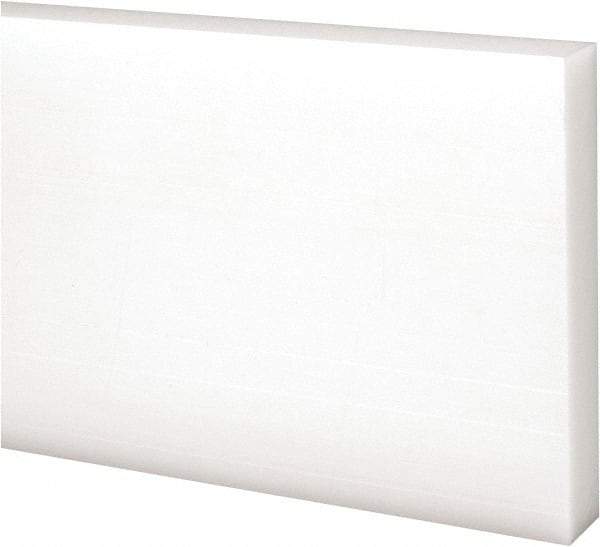 Made in USA - 4 Ft. Long x 3 Inch Wide x 1/2 Inch High, Acetal, Rectangular Plastic Bar - Natural - Americas Industrial Supply