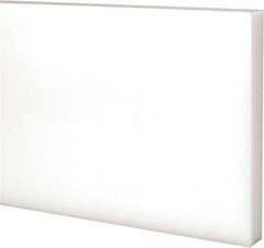 Made in USA - 4 Ft. Long x 4 Inch Wide x 1/2 Inch High, Acetal, Rectangular Plastic Bar - Natural - Americas Industrial Supply