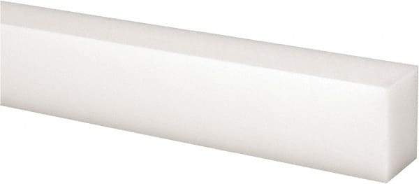 Made in USA - 4 Ft. Long x 1 Inch Wide x 3/4 Inch High, Acetal, Rectangular Plastic Bar - Natural - Americas Industrial Supply