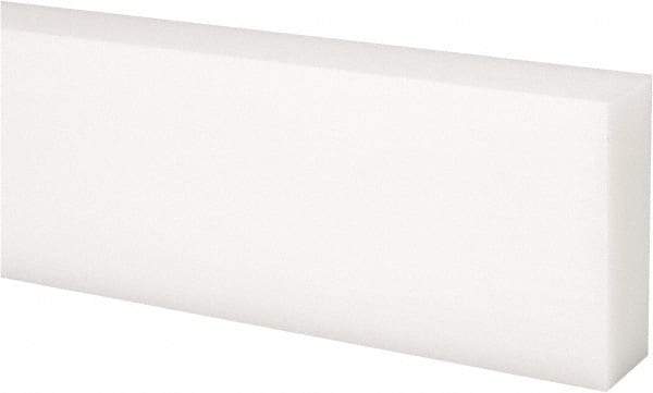 Made in USA - 4 Ft. Long x 2 Inch Wide x 3/4 Inch High, Acetal, Rectangular Plastic Bar - Natural - Americas Industrial Supply