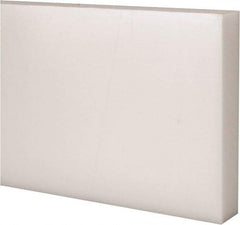 Made in USA - 4 Ft. Long x 4 Inch Wide x 3/4 Inch High, Acetal, Rectangular Plastic Bar - Natural - Americas Industrial Supply