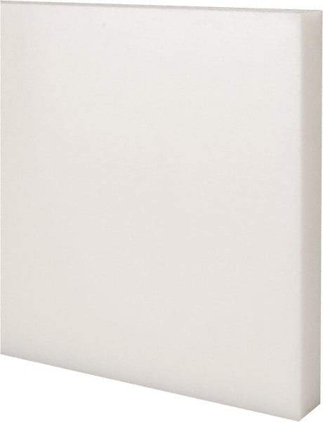 Made in USA - 4 Ft. Long x 6 Inch Wide x 3/4 Inch High, Acetal, Rectangular Plastic Bar - Natural - Americas Industrial Supply