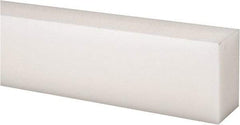 Made in USA - 1 Ft. Long x 1-1/2 Inch Wide x 1 Inch High, Acetal, Rectangular Plastic Bar - Natural - Americas Industrial Supply