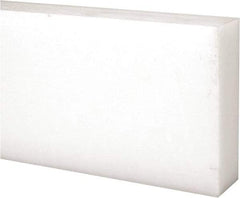 Made in USA - 2 Ft. Long x 3 Inch Wide x 1 Inch High, Acetal, Rectangular Plastic Bar - Natural - Americas Industrial Supply