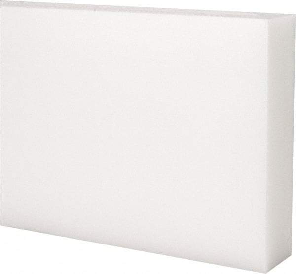 Made in USA - 4 Ft. Long x 4 Inch Wide x 1 Inch High, Acetal, Rectangular Plastic Bar - Natural - Americas Industrial Supply