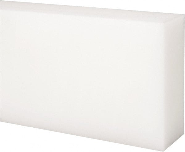 Made in USA - 4' x 3" x 1-1/4" Natural (Color) Acetal Rectangular Bar - Americas Industrial Supply
