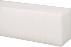 Made in USA - 1 Ft. Long x 2 Inch Wide x 1-1/2 Inch High, Acetal, Rectangular Plastic Bar - Natural - Americas Industrial Supply