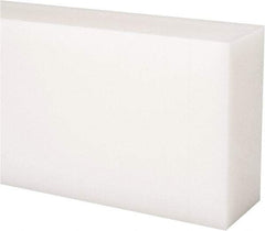 Made in USA - 2 Ft. Long x 3 Inch Wide x 1-1/2 Inch High, Acetal, Rectangular Plastic Bar - Natural - Americas Industrial Supply