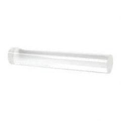 Made in USA - 1' Long, 1" Diam, Acrylic Plastic Rod - Clear - Americas Industrial Supply