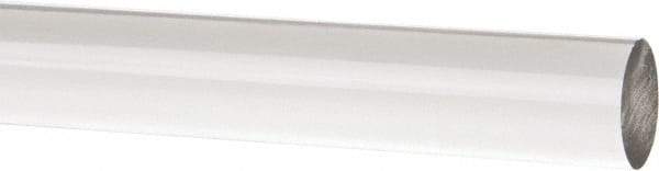 Made in USA - 4' Long, 3-1/2" Diam, Acrylic Plastic Rod - Clear - Americas Industrial Supply
