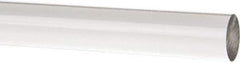 Made in USA - 2' Long, 3-1/2" Diam, Acrylic Plastic Rod - Clear - Americas Industrial Supply