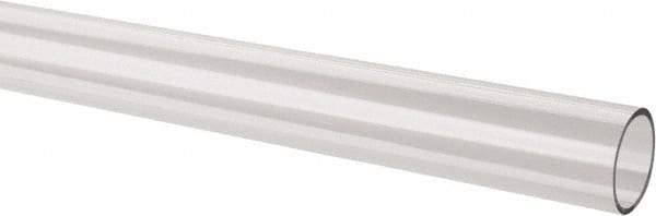 Made in USA - 1 Inch Outside Diameter x 6 Ft. Long, Plastic Round Tube - Acrylic - Americas Industrial Supply