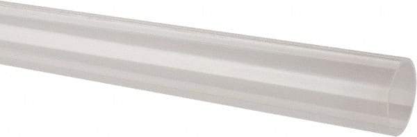 Made in USA - 1-1/4 Inch Outside Diameter x 6 Ft. Long, Plastic Round Tube - Acrylic - Americas Industrial Supply