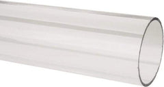 Made in USA - 3 Inch Outside Diameter x 6 Ft. Long, Plastic Round Tube - Acrylic - Americas Industrial Supply