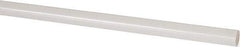 Made in USA - 4' Long, 3/8" Diam, PVDF Plastic Rod - White - Americas Industrial Supply