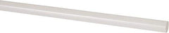 Made in USA - 8' Long, 3/8" Diam, PVDF Plastic Rod - White - Americas Industrial Supply