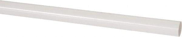 Made in USA - 4' Long, 1/2" Diam, PVDF Plastic Rod - White - Americas Industrial Supply