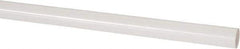 Made in USA - 4' Long, 1/2" Diam, PVDF Plastic Rod - White - Americas Industrial Supply