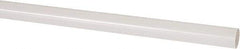 Made in USA - 8' Long, 1/2" Diam, PVDF Plastic Rod - White - Americas Industrial Supply