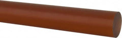 Made in USA - 1' Long, 1-1/2" Diam, PVDF Plastic Rod - White - Americas Industrial Supply