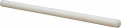 Made in USA - 5' Long, 1-1/2" Diam, Fiberglass Plastic Rod - White - Americas Industrial Supply