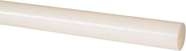 Made in USA - 4' Long, 7/8" Diam, Nylon 6/6 Plastic Rod - Natural (Color) - Americas Industrial Supply