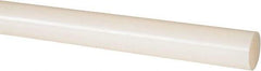 Made in USA - 4' Long, 7/8" Diam, Nylon 6/6 Plastic Rod - Natural (Color) - Americas Industrial Supply