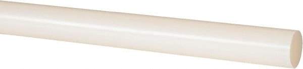 Made in USA - 8' Long, 7/8" Diam, Nylon 6/6 Plastic Rod - Natural (Color) - Americas Industrial Supply