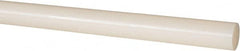 Made in USA - 8' Long, 1" Diam, Nylon 6/6 Plastic Rod - Natural (Color) - Americas Industrial Supply