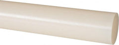 Made in USA - 2' Long, 1-1/4" Diam, Nylon 6/6 Plastic Rod - Natural (Color) - Americas Industrial Supply