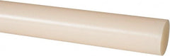 Made in USA - 4' Long, 1-3/8" Diam, Nylon 6/6 Plastic Rod - Natural (Color) - Americas Industrial Supply