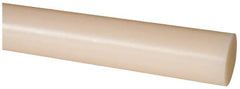 Made in USA - 8' Long, 1-3/8" Diam, Nylon 6/6 Plastic Rod - Natural (Color) - Americas Industrial Supply