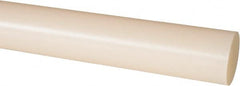 Made in USA - 1' Long, 1-1/2" Diam, Nylon 6/6 Plastic Rod - Natural (Color) - Americas Industrial Supply