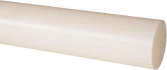 Made in USA - 2' Long, 1-3/4" Diam, Nylon 6/6 Plastic Rod - Natural (Color) - Americas Industrial Supply