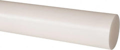 Made in USA - 1' Long, 1-7/8" Diam, Nylon 6/6 Plastic Rod - Natural (Color) - Americas Industrial Supply