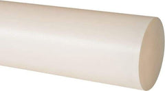 Made in USA - 2' Long, 1-7/8" Diam, Nylon 6/6 Plastic Rod - Natural (Color) - Americas Industrial Supply