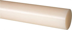 Made in USA - 4' Long, 1-7/8" Diam, Nylon 6/6 Plastic Rod - Natural (Color) - Americas Industrial Supply