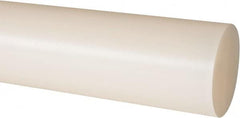 Made in USA - 8' Long, 1-7/8" Diam, Nylon 6/6 Plastic Rod - Natural (Color) - Americas Industrial Supply