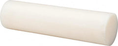 Made in USA - 2' Long, 2" Diam, Nylon 6/6 Plastic Rod - Natural (Color) - Americas Industrial Supply