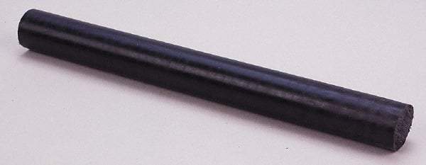 Made in USA - 8' Long, 1-3/4" Diam, Nylon 6/6 Plastic Rod - Black - Americas Industrial Supply