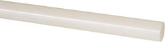 Made in USA - 5' Long, 2-1/2" Diam, Nylon 6/12 Plastic Rod - ±1/4" Length Tolerance, +1/4 - 0.000" Diam Tolerance, Rockwell R-114 Hardness, Natural (Color) - Americas Industrial Supply