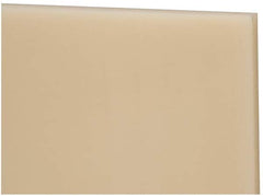 Made in USA - 1/4" Thick x 12" Wide x 4' Long, Nylon 6/6 Sheet - Natural - Americas Industrial Supply