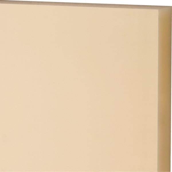Made in USA - 1" Thick x 12" Wide x 1' Long, Nylon 6/6 Sheet - Natural - Americas Industrial Supply
