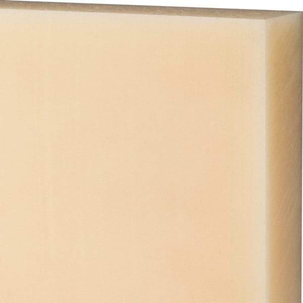 Made in USA - 1-1/2" Thick x 24" Wide x 2' Long, Nylon 6/6 Sheet - Natural - Americas Industrial Supply