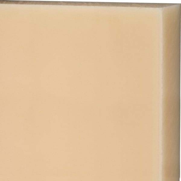 Made in USA - 2" Thick x 12" Wide x 1' Long, Nylon 6/6 Sheet - Natural - Americas Industrial Supply